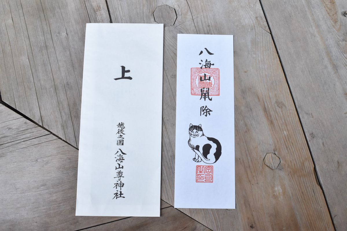 猫を探して。鼠除けのお札とねこつぐら、ゲストハウスSansanYuzawa