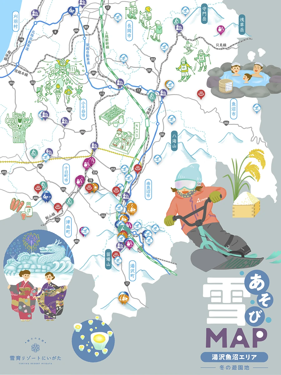 湯沢・魚沼エリアMAP