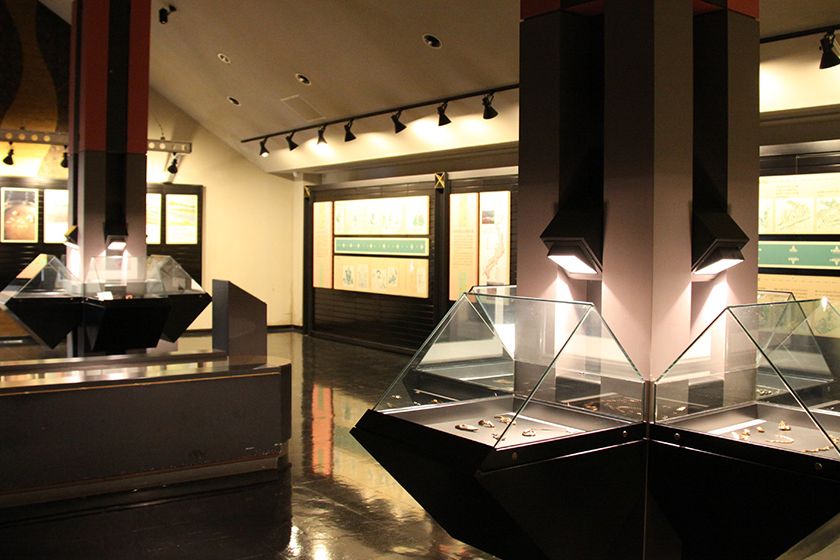 「金」の歴史が分かる展示室を併設。