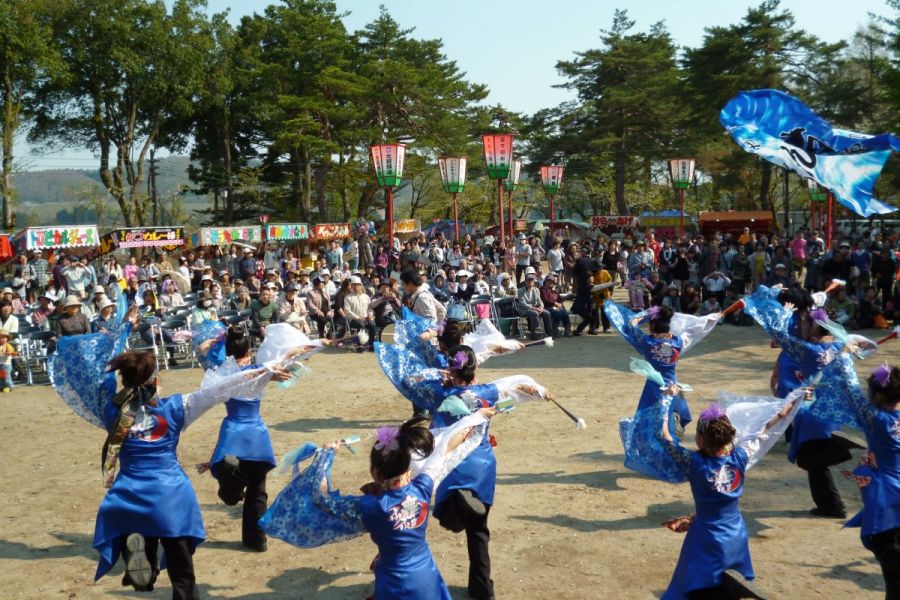 船岡公園桜まつりの様子