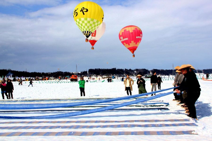 小千谷縮(ちぢみ)雪さらし