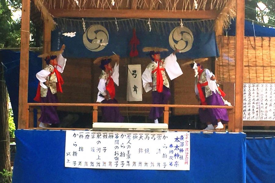 毎年8月15日、16日の神社大祭で奉納される太太神楽