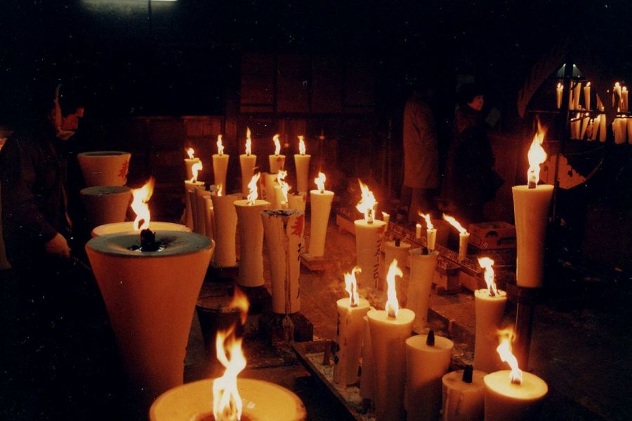 能生白山神社 お筒粥の神事・献灯祭