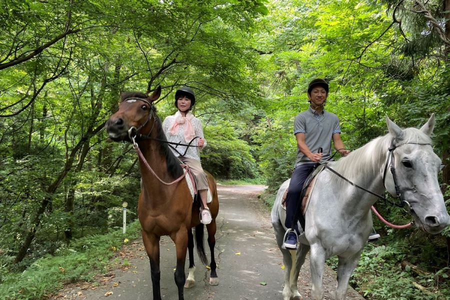 山道乗馬体験