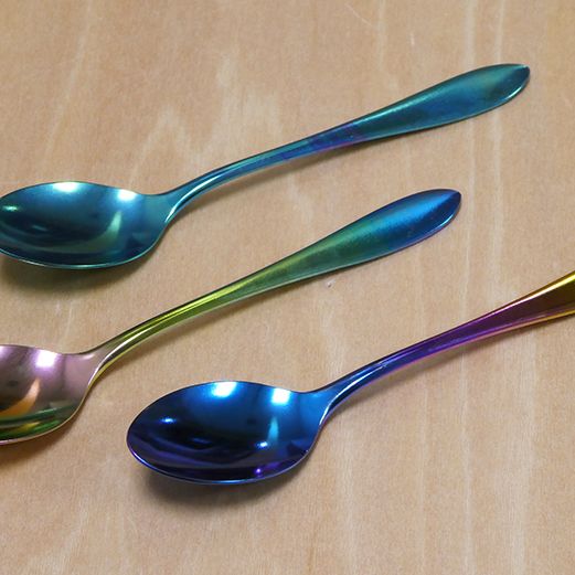 チタン製各種スプーンやフォーク酸化発色