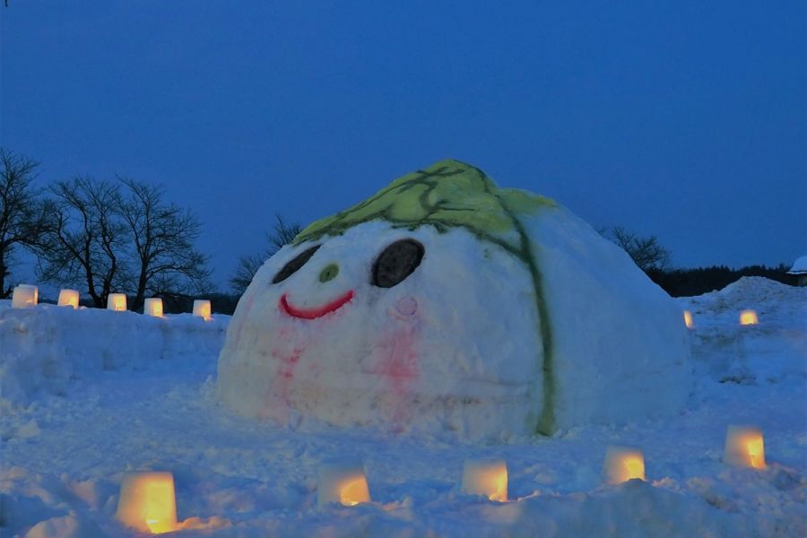 おぐりん雪像