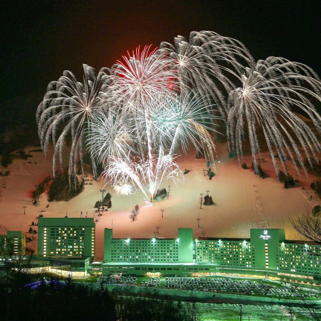 【湯沢冬花火】苗場スキー場