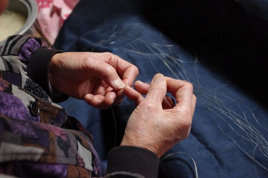 越後上布 苧績み