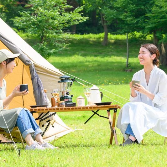 リゾートホテルで快適温泉キャンプ