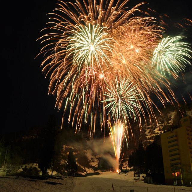 【湯沢冬花火】一本杉スノーパーク