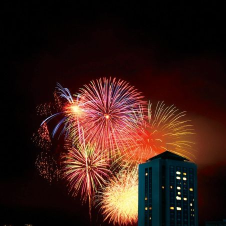 【湯沢冬花火】NASPAスキーガーデン