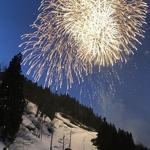 【湯沢冬花火】GALA湯沢スキー場