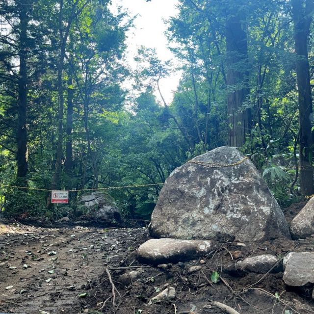 私有地内のキャンプ場