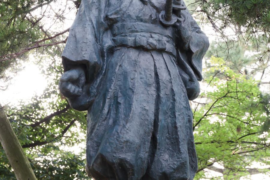 赤穂義士堀部安兵衛の銅像