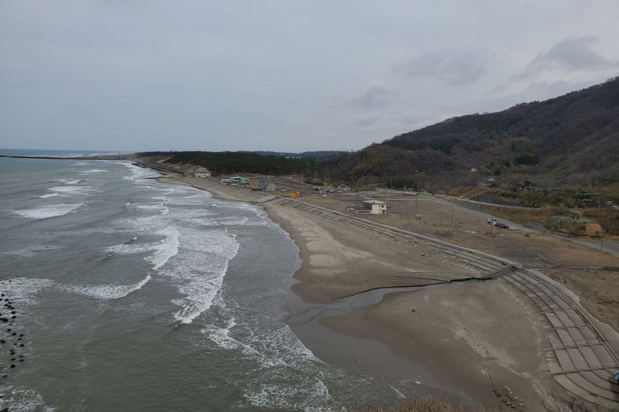 日本海を一望