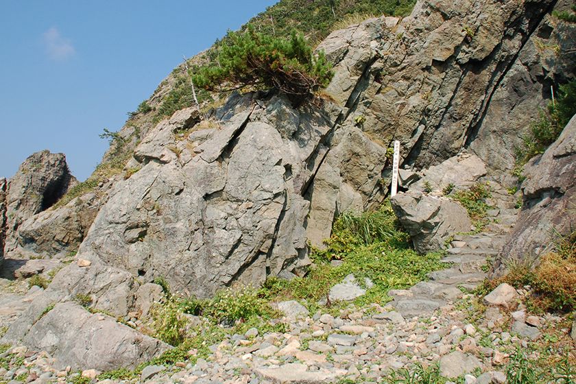 海沿いの遊歩道は、昭和の半ばまでは生活道路でした。