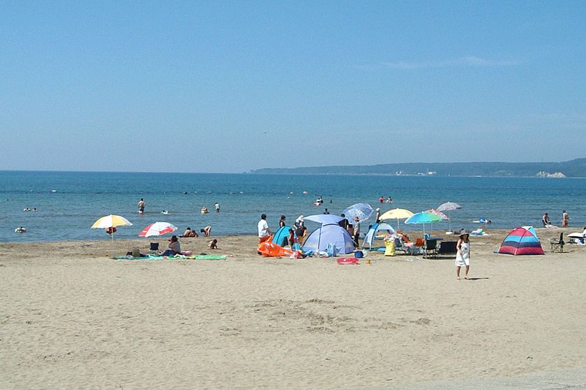 佐和田海水浴場が目の前です。