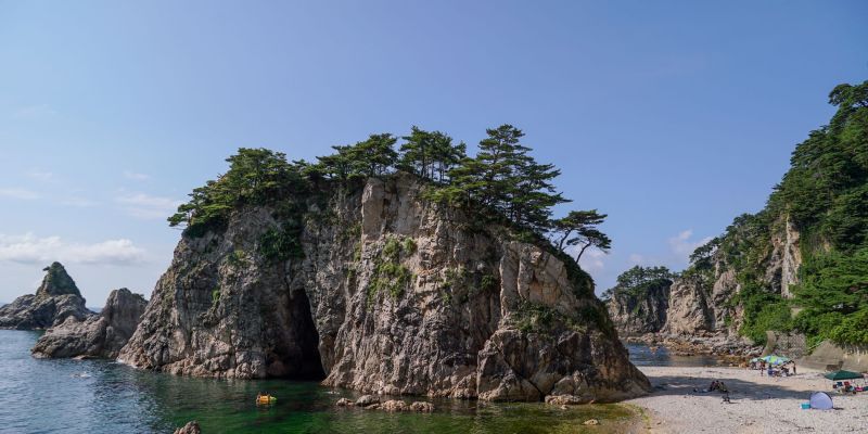 風光明媚な景色を楽しめる海水浴場