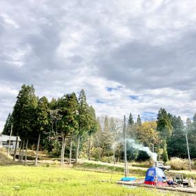 田んぼの地下水ドバドバサウナ