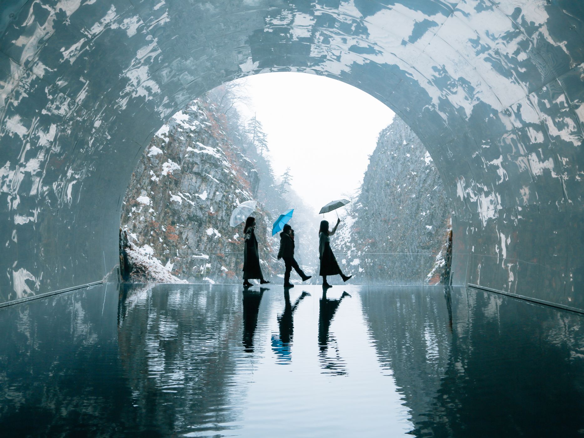 冬の清津峡／十日町市