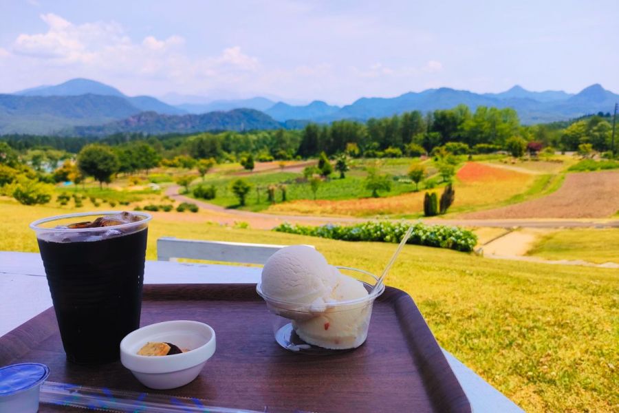 花と山を眺めながら絶品ジェラートを味わいラベンダー石けんまで作っちゃう！「芦沢高原ハーバルパーク」／阿賀町