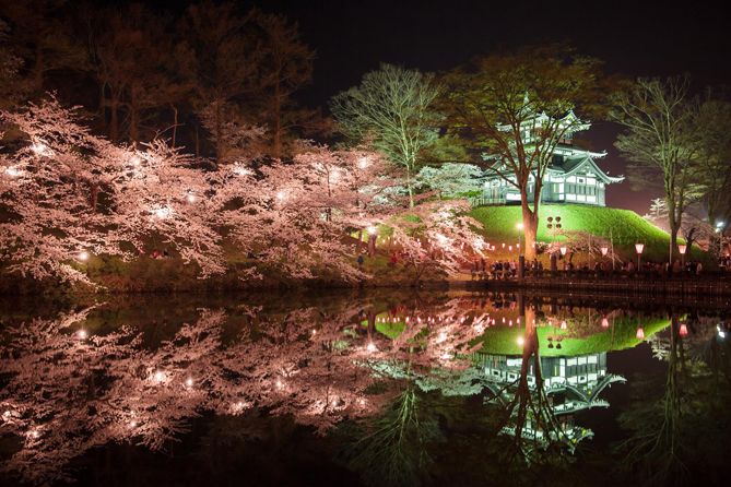 日本三大夜桜 高田城址公園／上越市