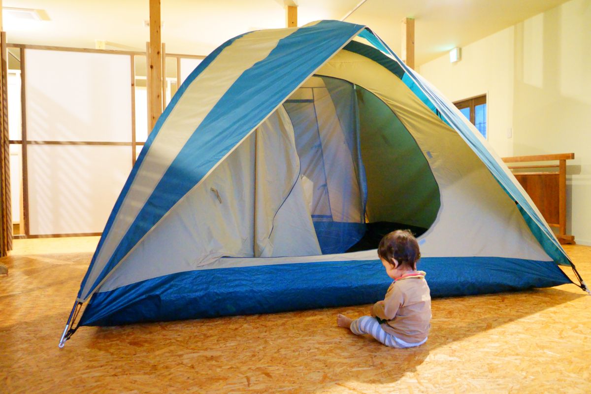 子どものキャンプデビューにピッタリの越後妻有大厳寺高原キャンプ場インドアキャンプを体験／十日町市
