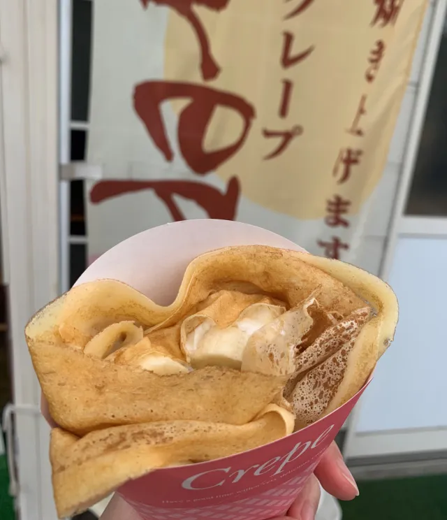 モチモチの生地がおいしいクレープ屋さん【エスプリ】／五泉市