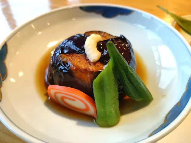 丸茄子の揚げ浸し