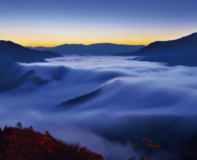 枝折峠の滝雲