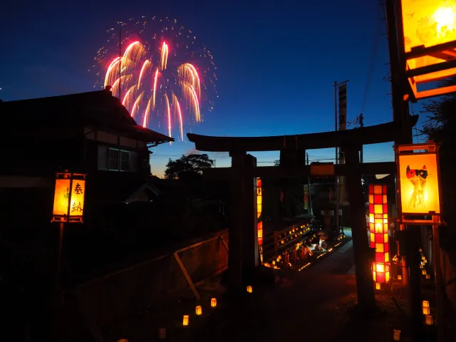 石動神社花燈籠押し