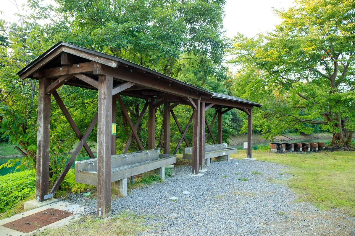 第3キャンプ場炊事場、釜場