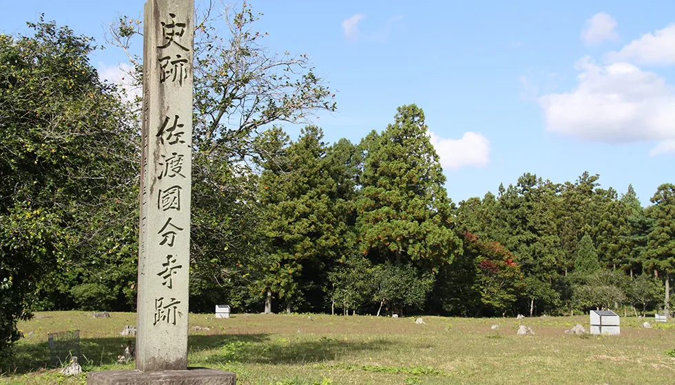 奈良時代に建てられた「佐渡国分寺」跡地。