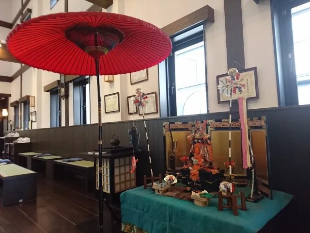 三国街道塩沢宿武者人形かざり