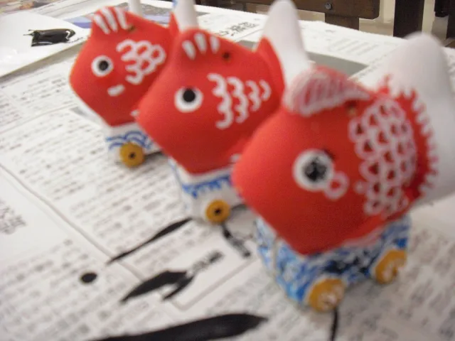 金魚台輪土鈴絵付け体験