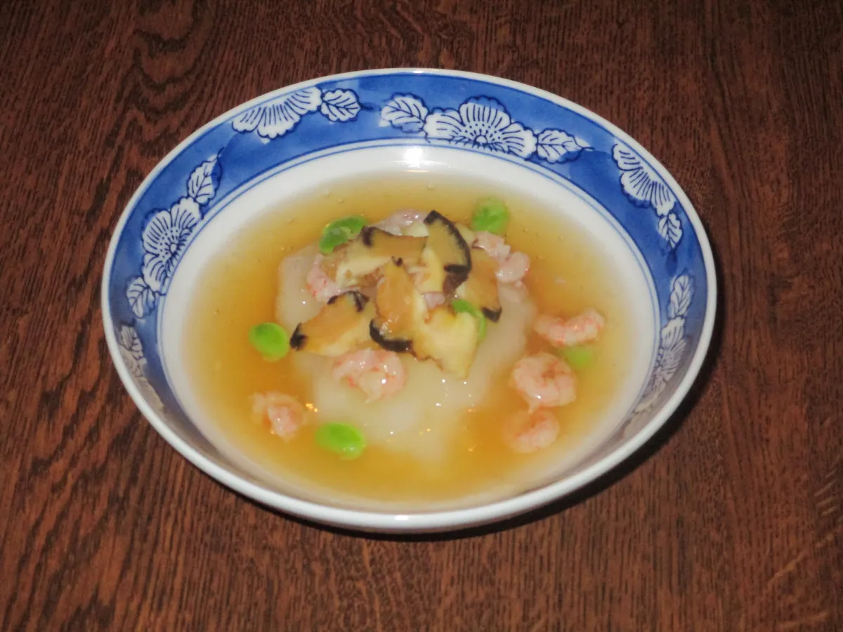 鯛のかぶら蒸し エビあんかけ