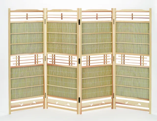 加茂の伝統工芸 屏風の製作現場を見学