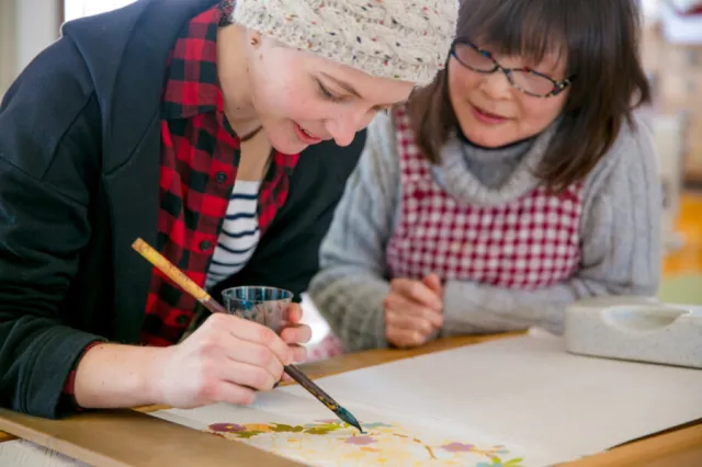 工場見学・友禅体験(染色工房青柳)