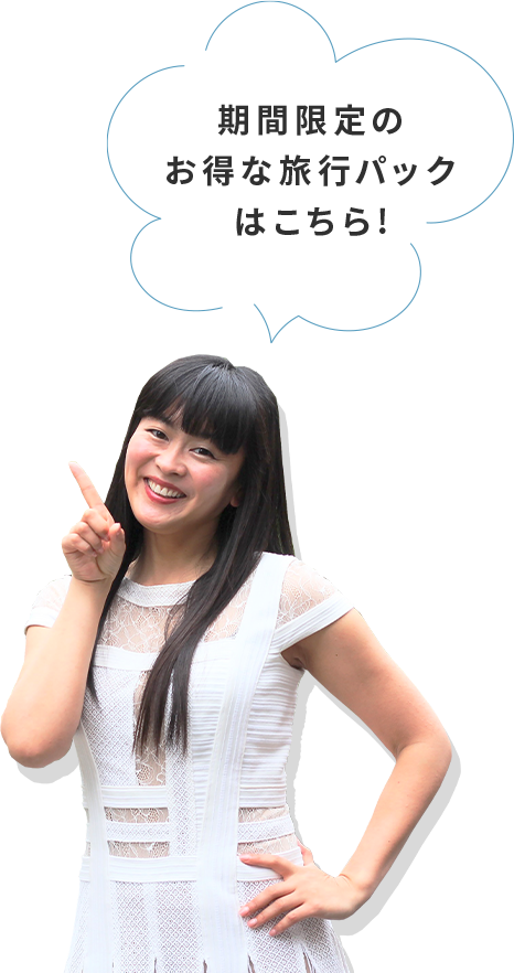 期間限定のお得な旅行パックはこちら!