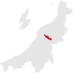 新潟県内での加茂市の位置