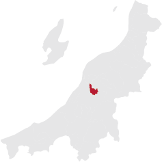 新潟県内での見附市の位置