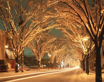 雪のイルミネーション