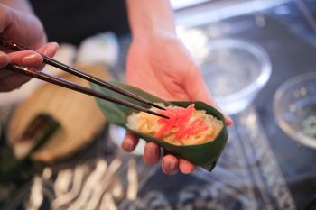 笹箕寿司作り体験