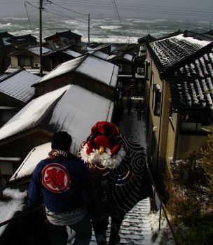 海雪の街の正月