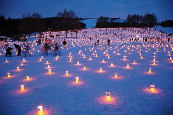 ゲレンデの夕暮れ