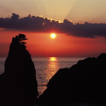 日本海の落日