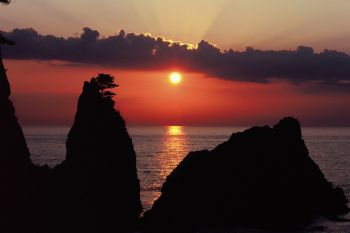日本海の落日