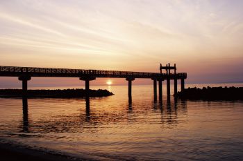 日本海の夕日