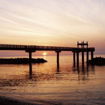 日本海の夕日