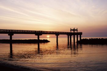 日本海の夕日